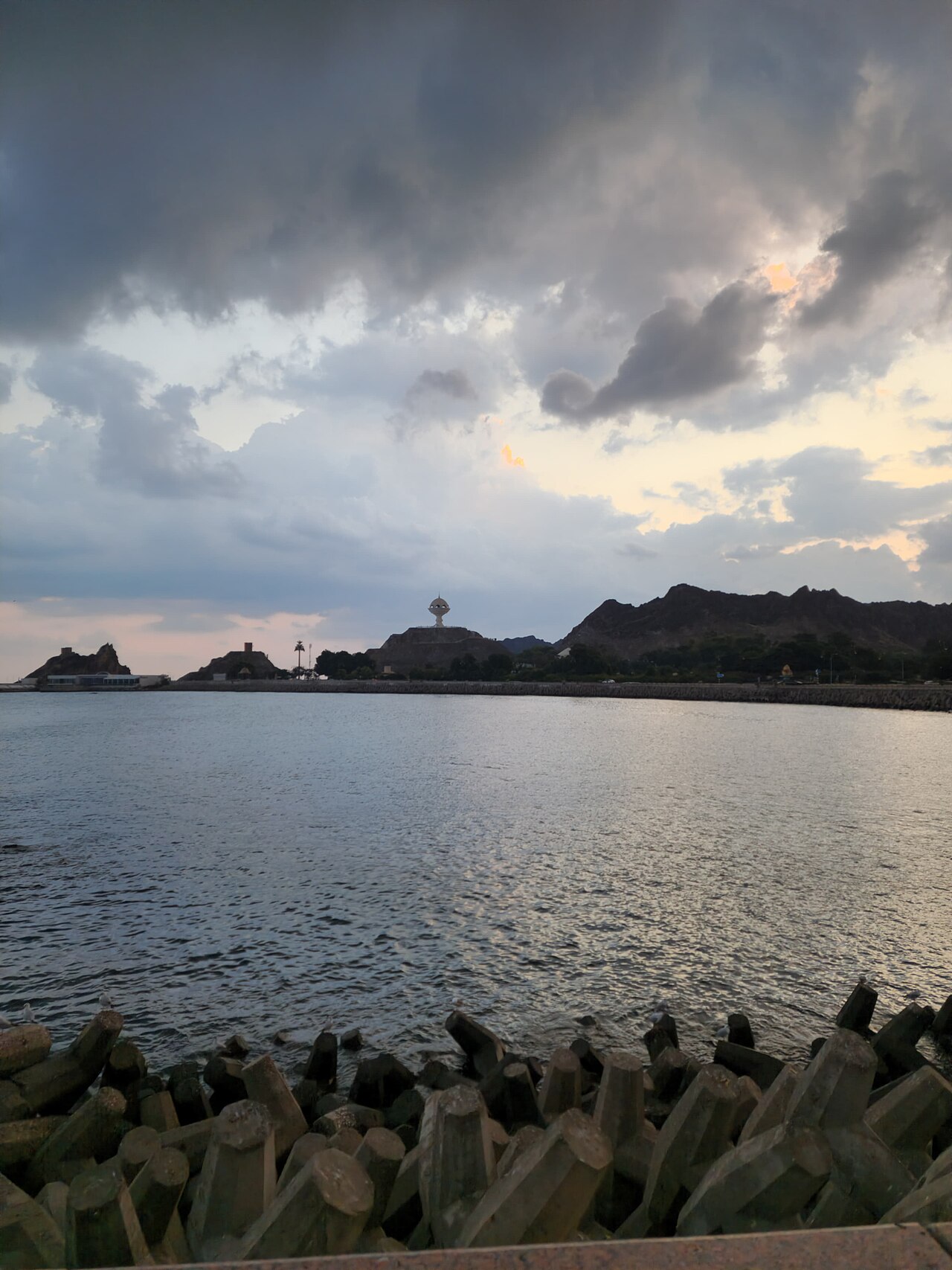 Muscat waterfront at golden hour
